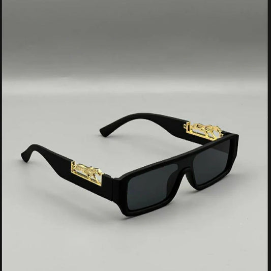 Rimless Sunglasses with Leopard/Panther Details
